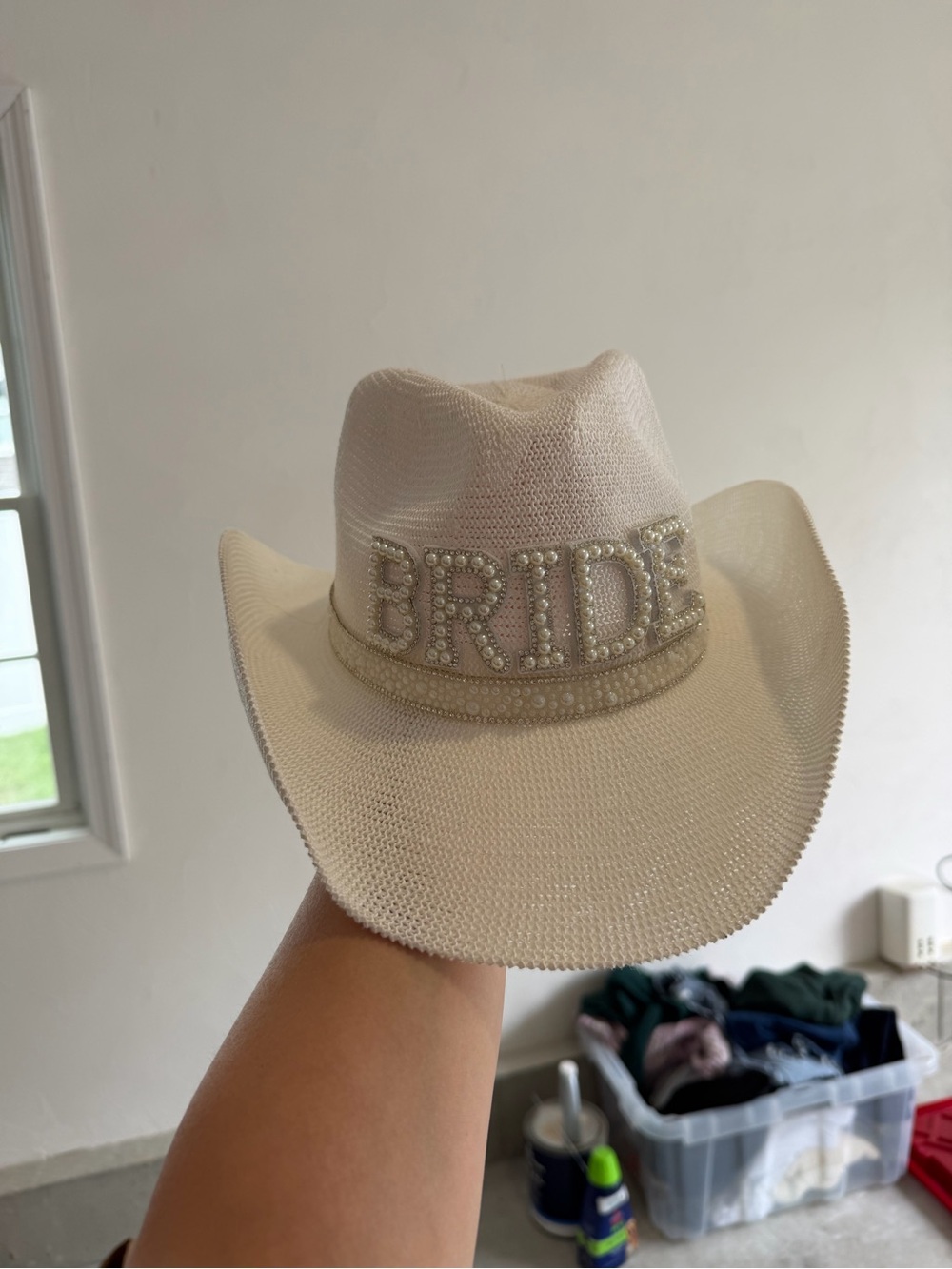 Bride cowgirl hat